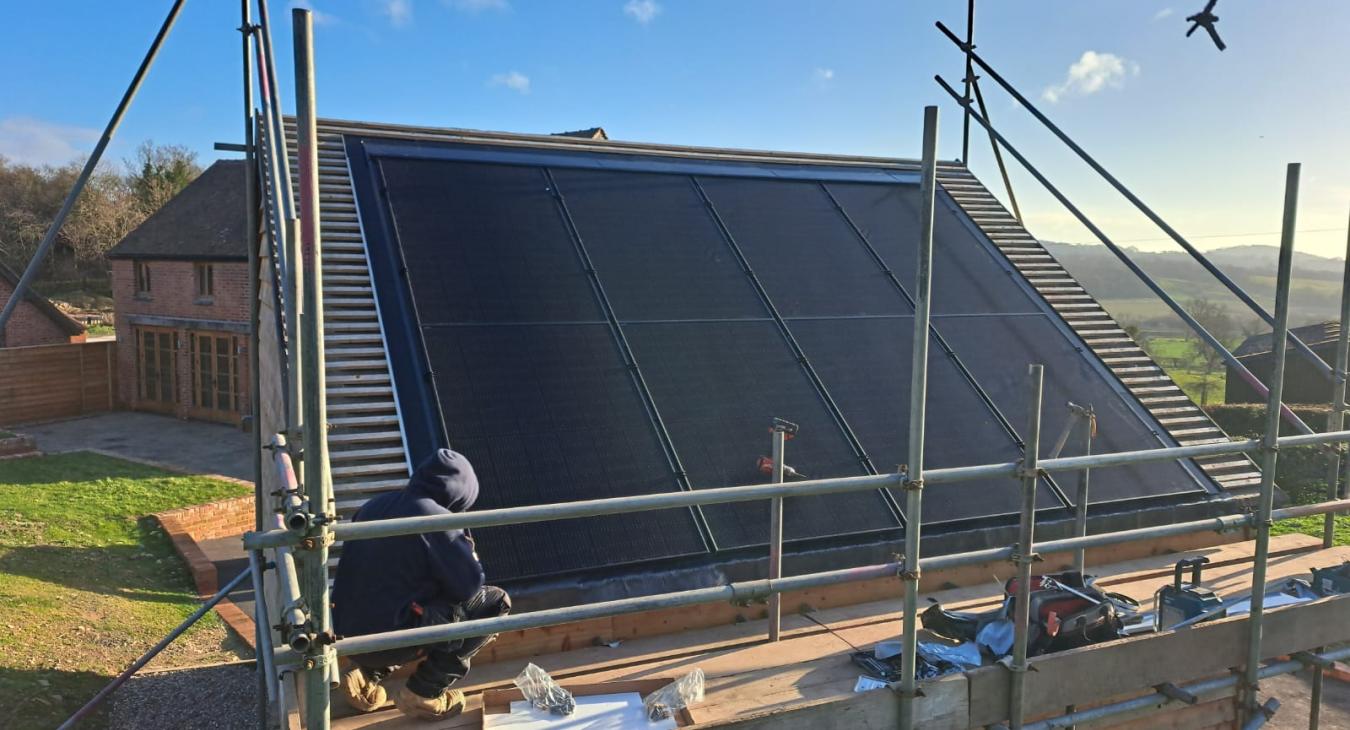 Solar Panels being installed in Hereford